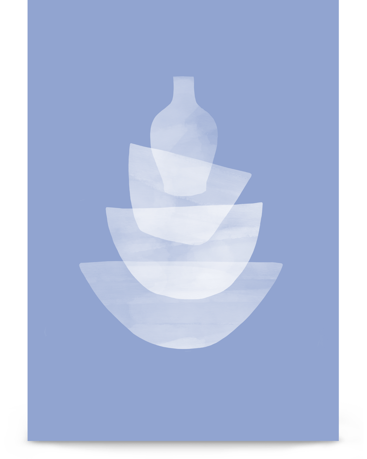 'Ceramic - Blue' 21×30 cm Fine Art Print with No Frame - Spilt Art by Melbourne Artist Eryn Levey