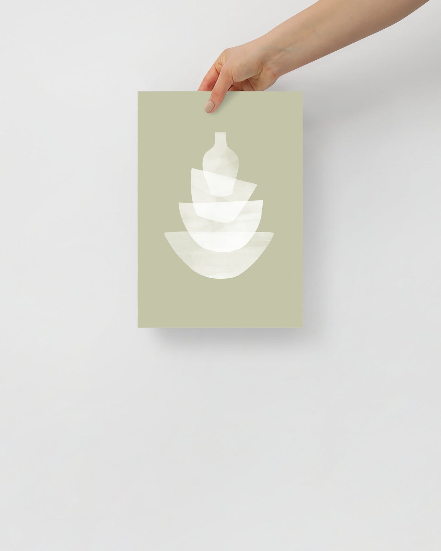 'Ceramic - Green' 21×30 cm Fine Art Print with No Frame - Spilt Art by Melbourne Artist Eryn Levey