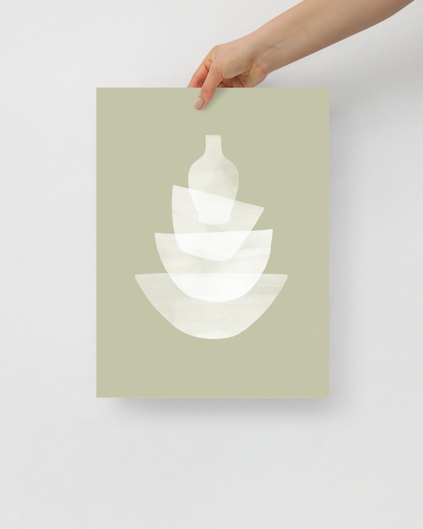 'Ceramic - Green' 30×40 cm Fine Art Print with No Frame - Spilt Art by Melbourne Artist Eryn Levey