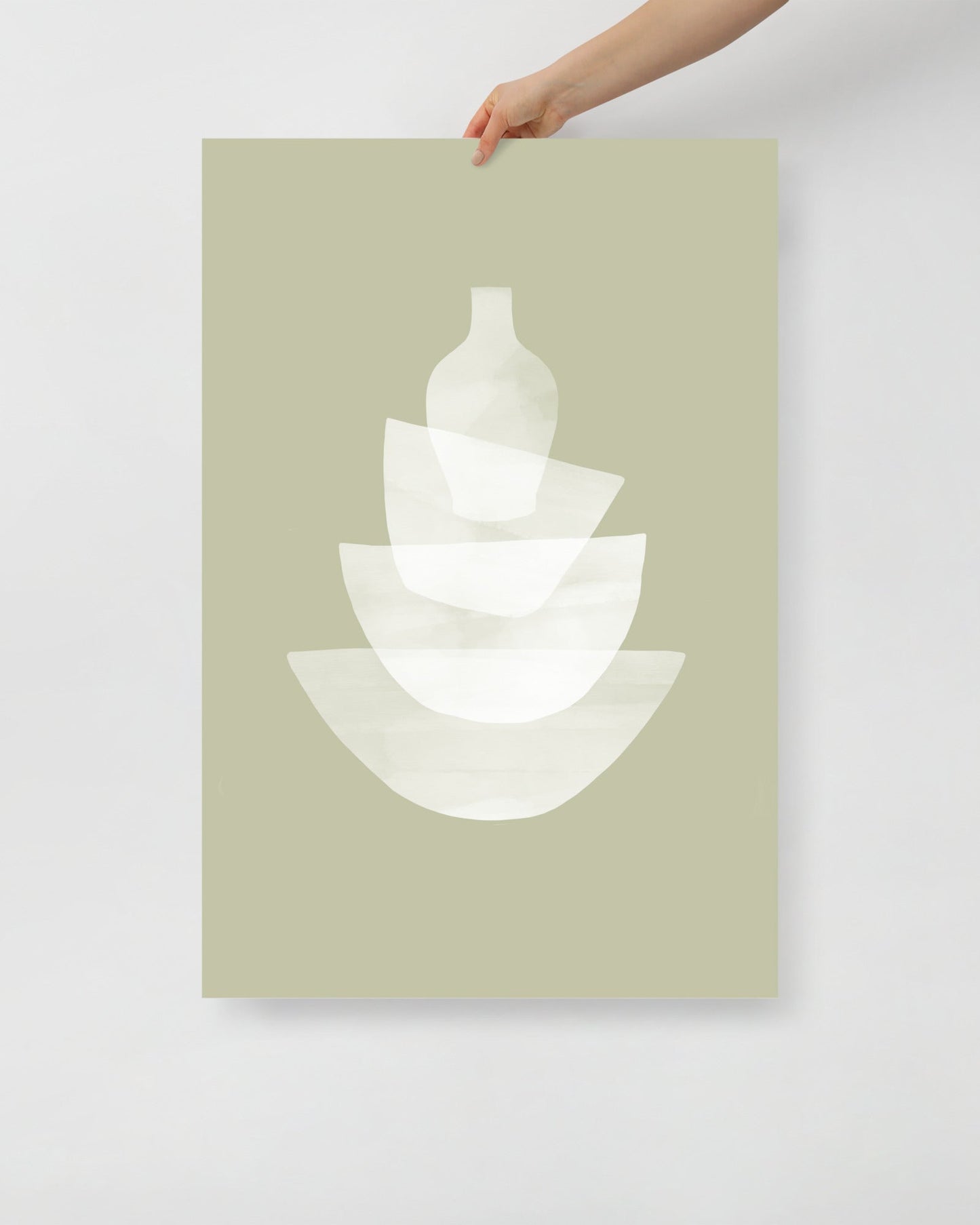 'Ceramic - Green' 61×91 cm Fine Art Print with No Frame - Spilt Art by Melbourne Artist Eryn Levey