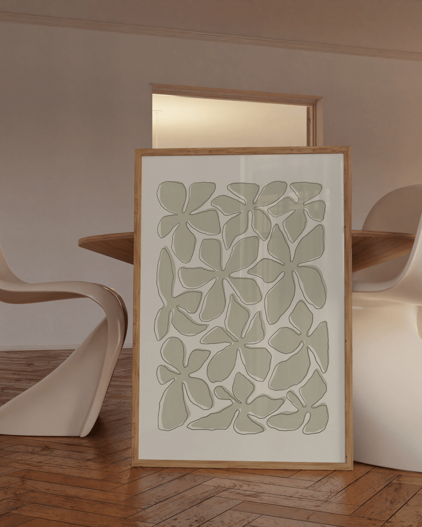 'Flower Dance - Green' 21×30 cm Fine Art Print with No Frame - Spilt Art by Melbourne Artist Eryn Levey