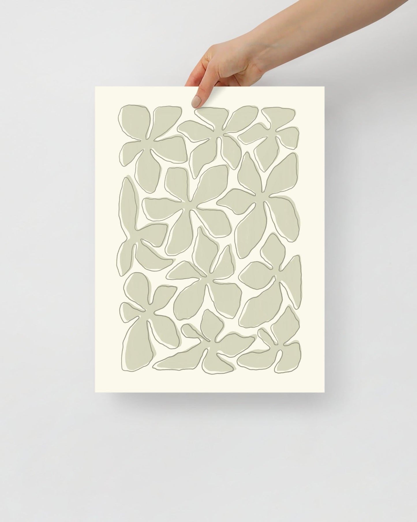 'Flower Dance - Green' 30×40 cm Fine Art Print with No Frame - Spilt Art by Melbourne Artist Eryn Levey