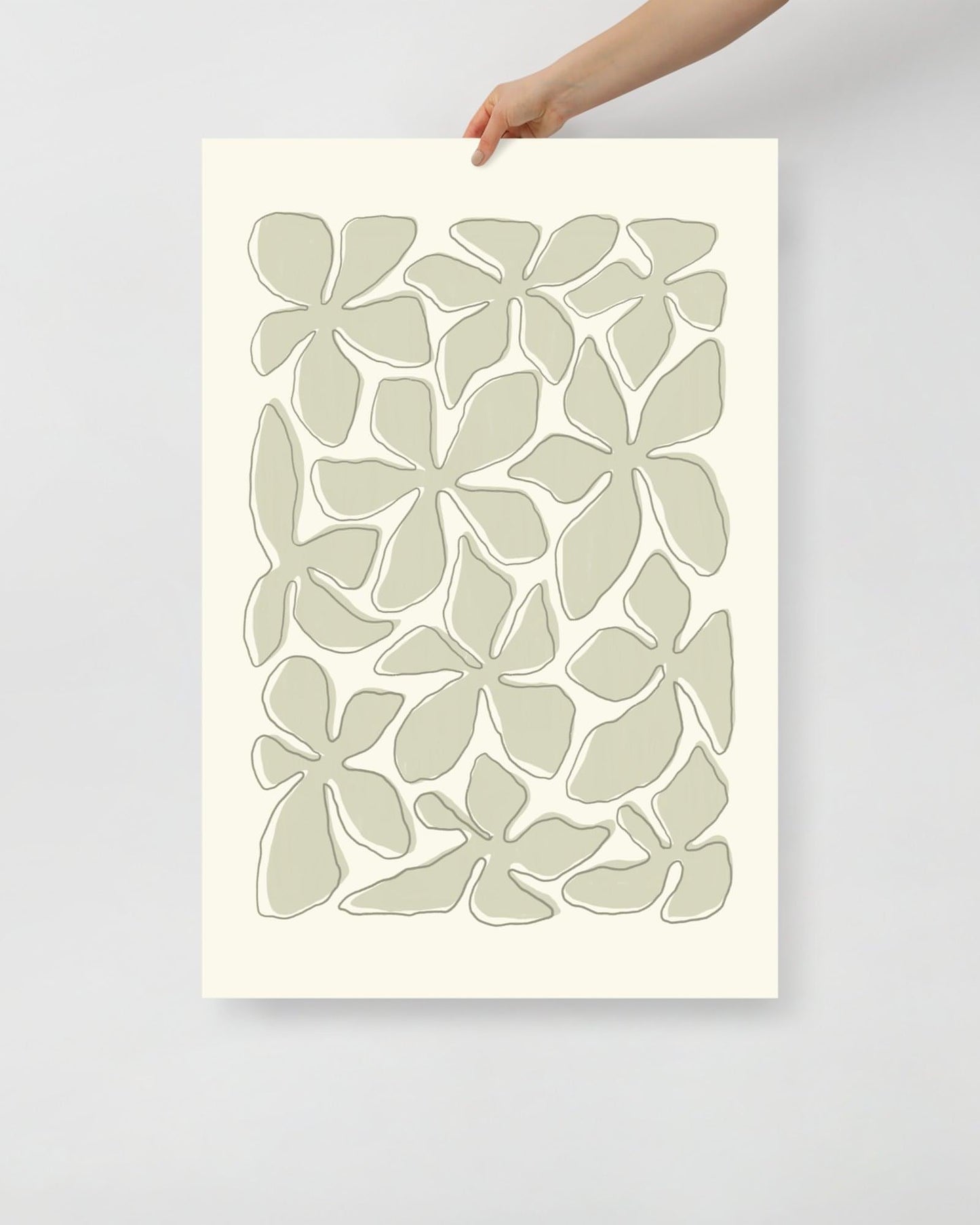 'Flower Dance - Green' 61×91 cm Fine Art Print with No Frame - Spilt Art by Melbourne Artist Eryn Levey