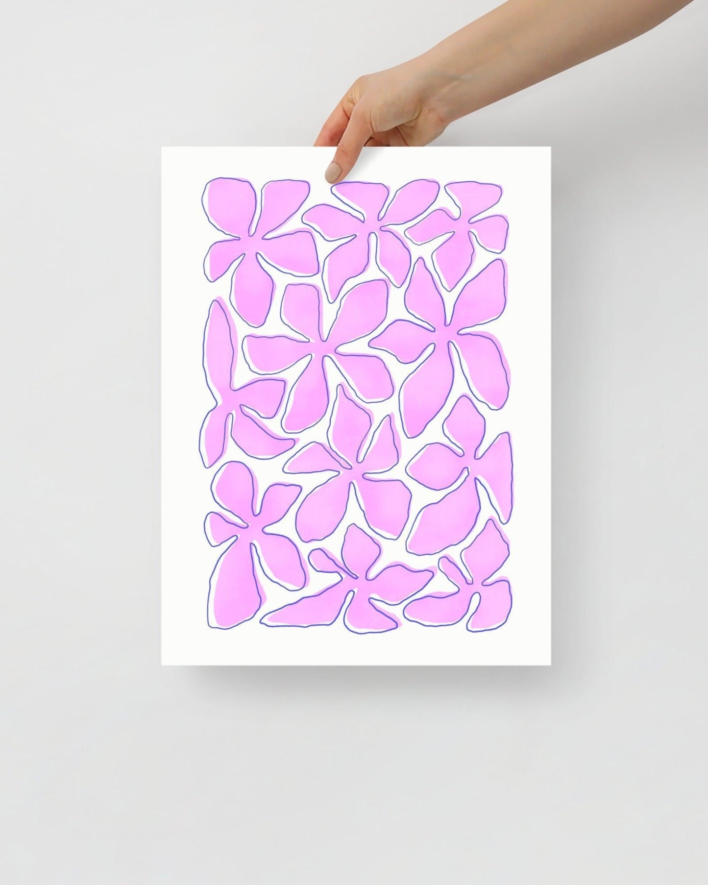 'Flower Dance - Pink' 30×40 cm Fine Art Print with No Frame - Spilt Art by Melbourne Artist Eryn Levey