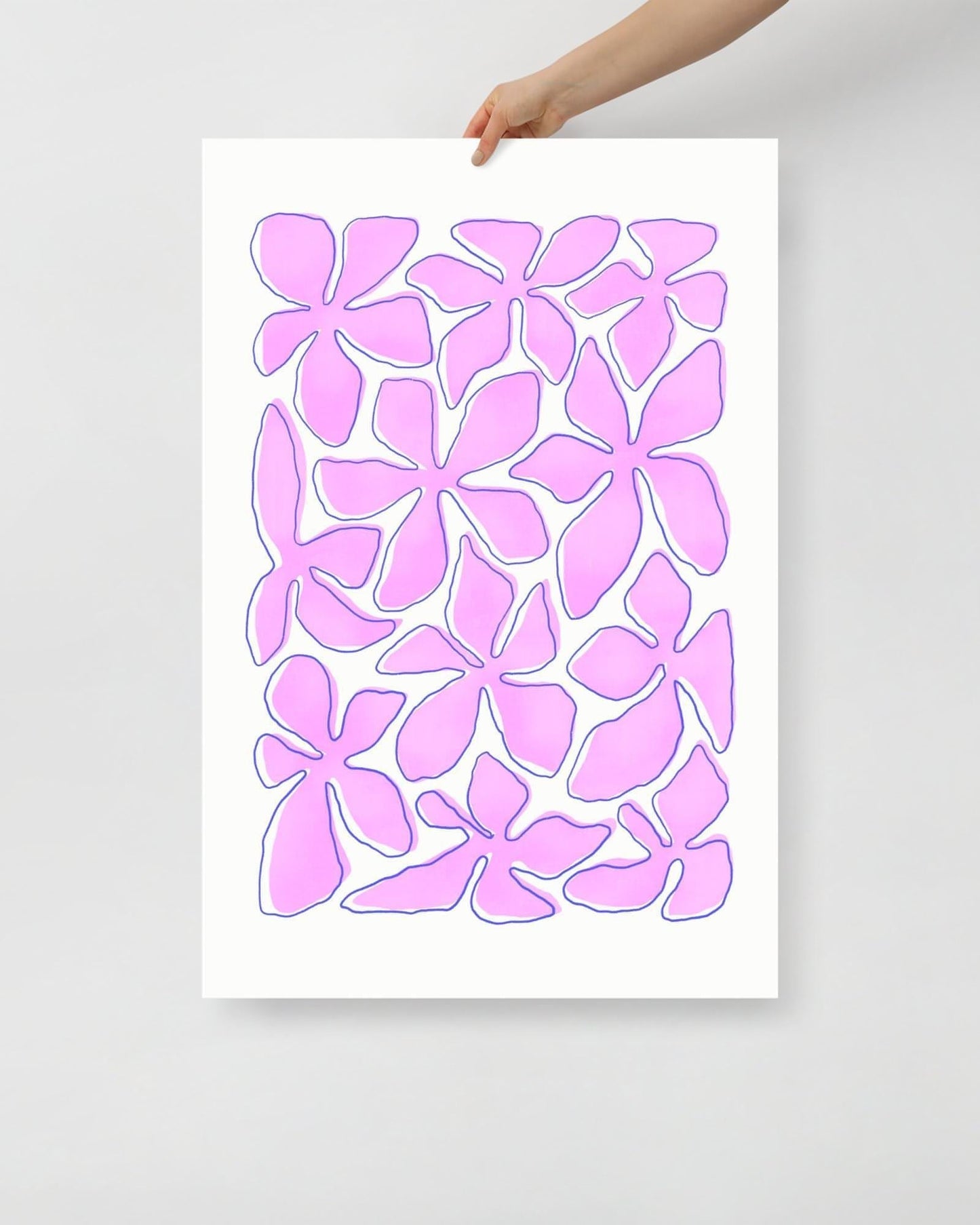 'Flower Dance - Pink' 61×91 cm Fine Art Print with No Frame - Spilt Art by Melbourne Artist Eryn Levey