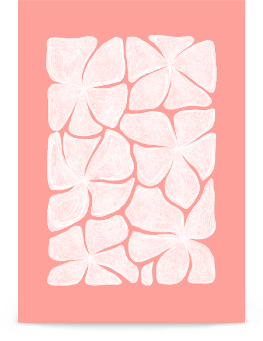 'Puzzled - Pink' 21×30 cm Fine Art Print with No Frame - Spilt Art by Melbourne Artist Eryn Levey