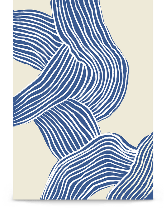 'Tenseless - Blue' 21×30 cm Fine Art Print with No Frame - Spilt Art by Melbourne Artist Eryn Levey