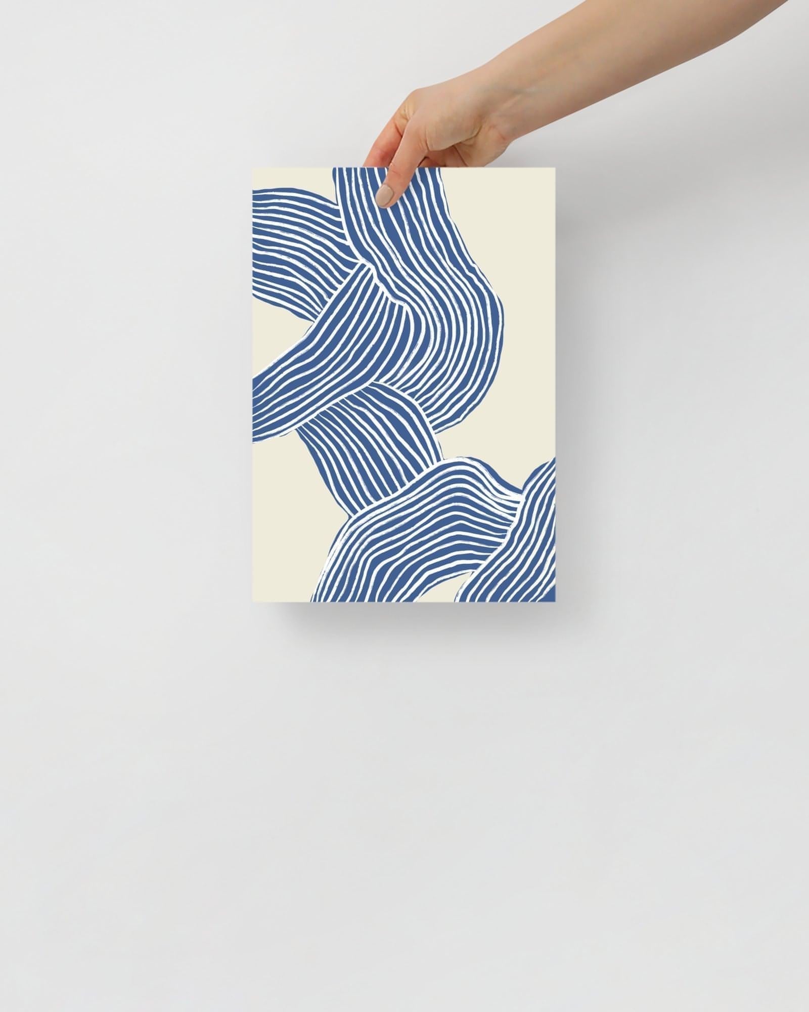 'Tenseless - Blue' 21×30 cm Fine Art Print with No Frame - Spilt Art by Melbourne Artist Eryn Levey
