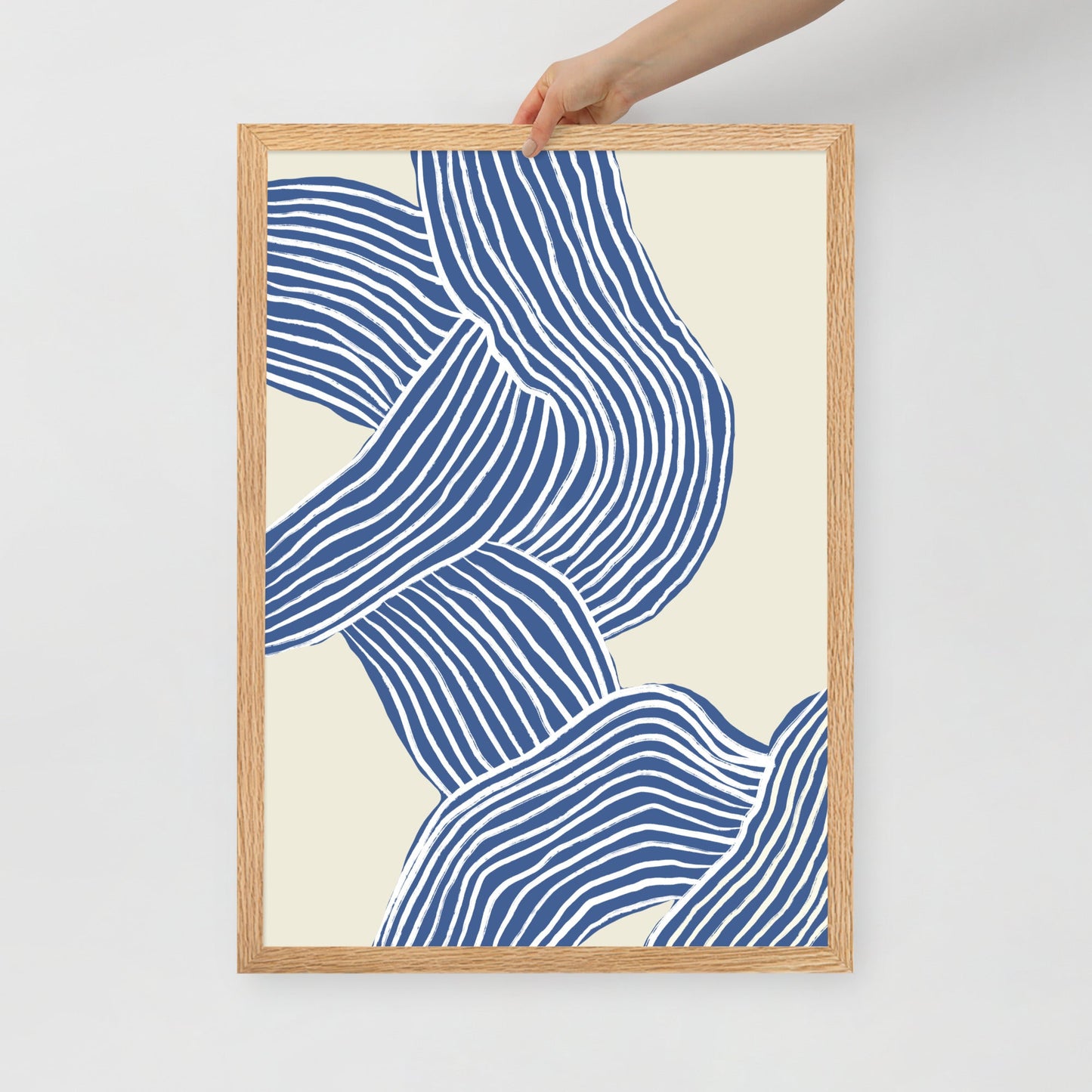 'Tenseless - Blue' 50×70 cm Fine Art Print with Oak Frame - Spilt Art by Melbourne Artist Eryn Levey