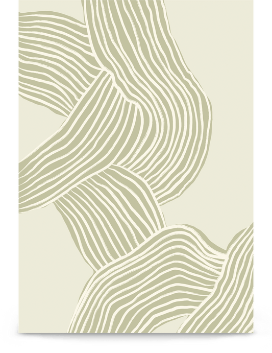 'Tenseless - Green' 21×30 cm Fine Art Print with No Frame - Spilt Art by Melbourne Artist Eryn Levey