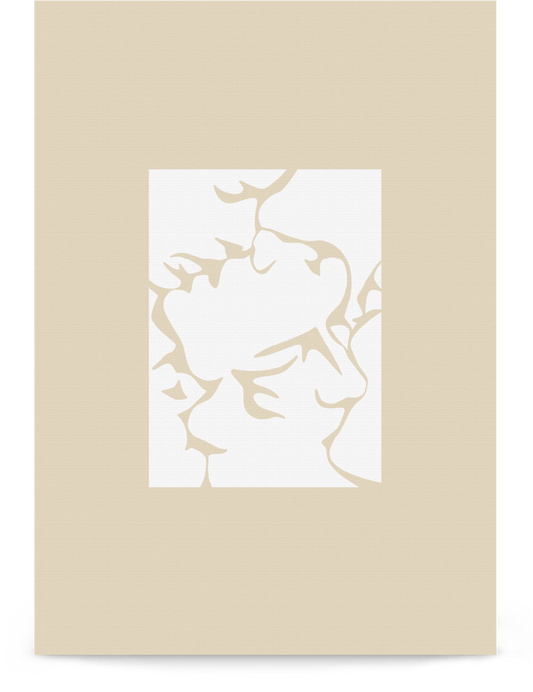 'Three Kisses - Natural' 21×30 cm Fine Art Print with No Frame - Spilt Art by Melbourne Artist Eryn Levey