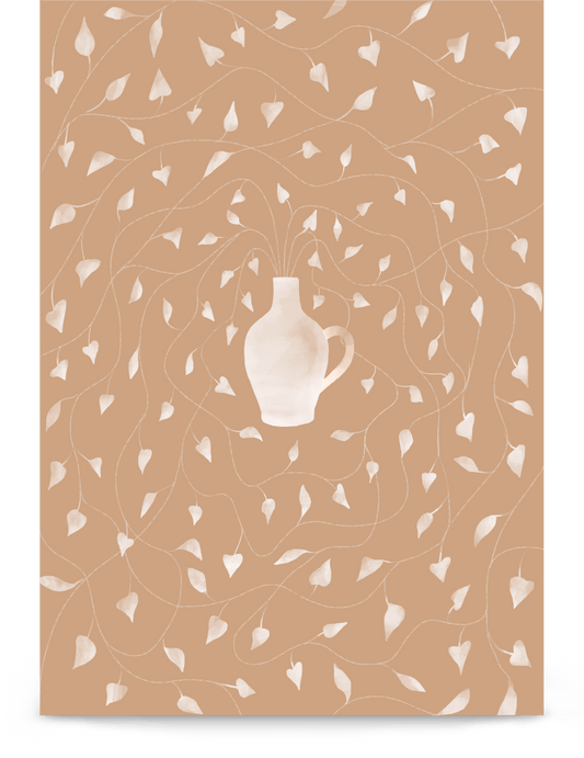 'Vase - Pink' 21×30 cm Fine Art Print with No Frame - Spilt Art by Melbourne Artist Eryn Levey