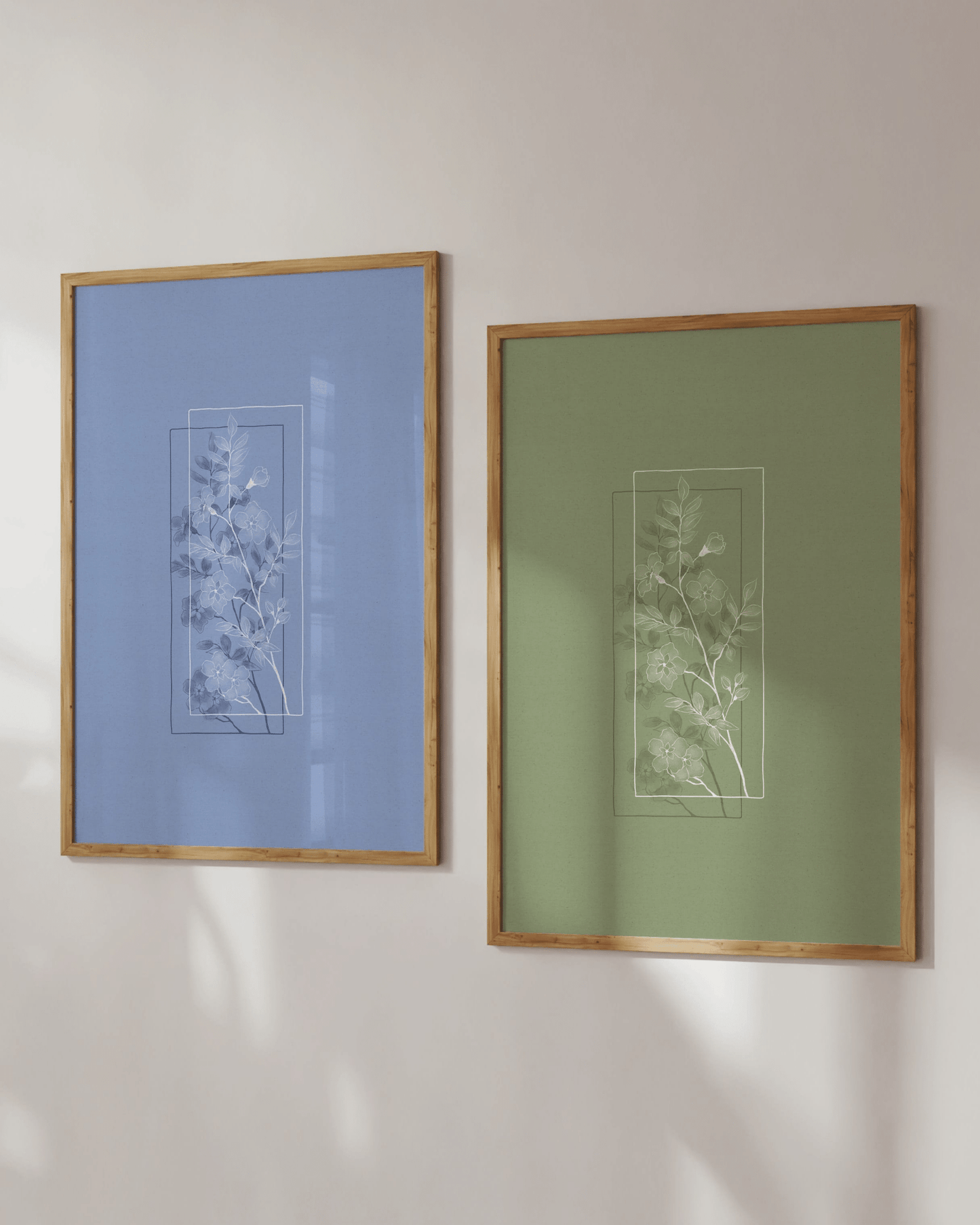 'Window Flower - Green' 21×30 cm Fine Art Print with No Frame - Spilt Art by Melbourne Artist Eryn Levey